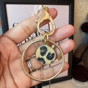 Gold and Leopard Print necklace